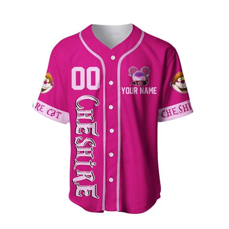 Disney Cheshire Cat Custom name Disney Personalized Unisex Cartoon Custom Baseball Jersey – Meteew