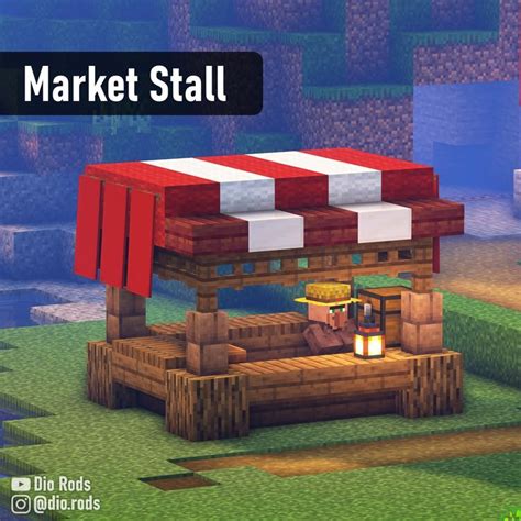 I Built A Market Stall And Marketplace Idee Minecraft Creazioni Minecraft Progetti Minecraft