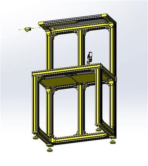 型材搭建的检查台工作台3d模型下载三维模型solidworks模型 制造云 产品模型