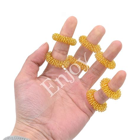 Pcs Finger Massage Circulation Rings Acupressure Su Jok Sujok Pain