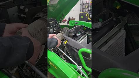 John Deere 1025r 50hr Air Filter Removal And Replacement Youtube