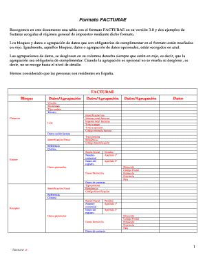 Completable En línea facturae gob Versi n en espa ol PDF Factura