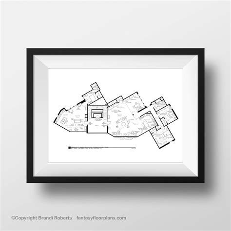 The Big Bang Theory Apartment TV Show Floor Plan Blackline | Etsy