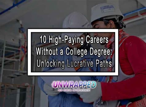 10 High Paying Careers Without A College Degree Unlocking Lucrative Paths