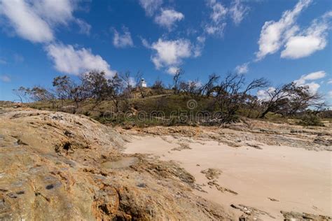 The Lighthouse on Moreton Island in Queensland Australia Stock Image ...