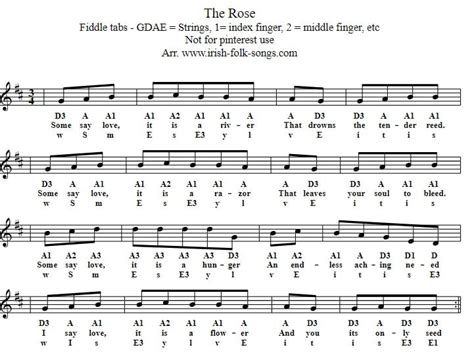 Fiddle Sheet Music With Letter Notes Irish Folk Songs