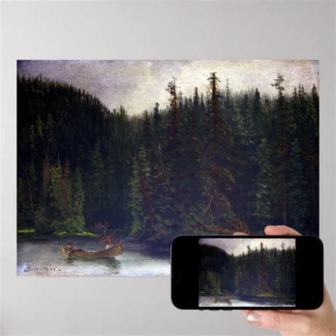 Albert Bierstadt Indian Hunters in Canoe Poster | Zazzle