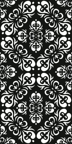 Living Room Seamless Floral Lattice Stencil Panel For Laser Cut Free