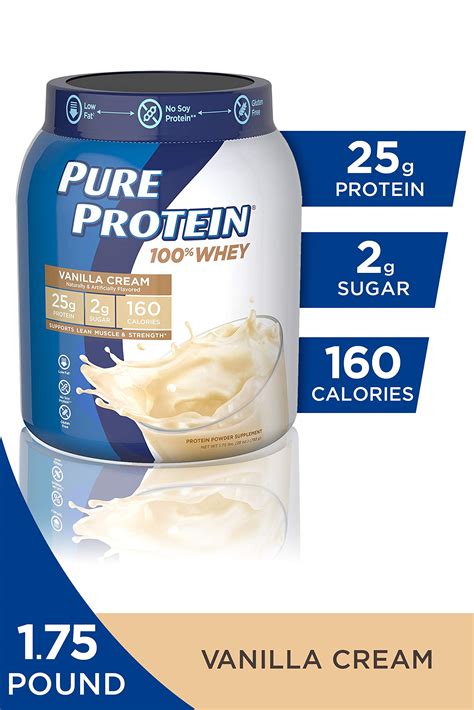 Pure Protein Powder Whey High Protein Low Sugar Gluten Free