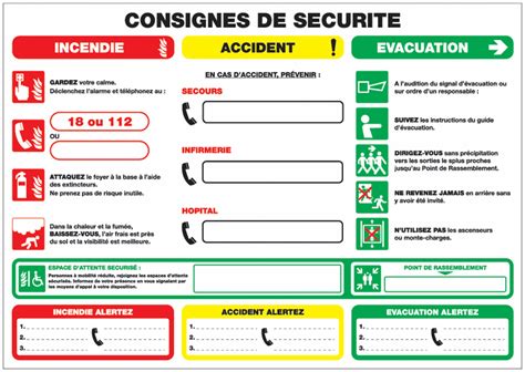 Panneau Consignes De Sécurité Multilingue Fr En Es De Seton Belgique