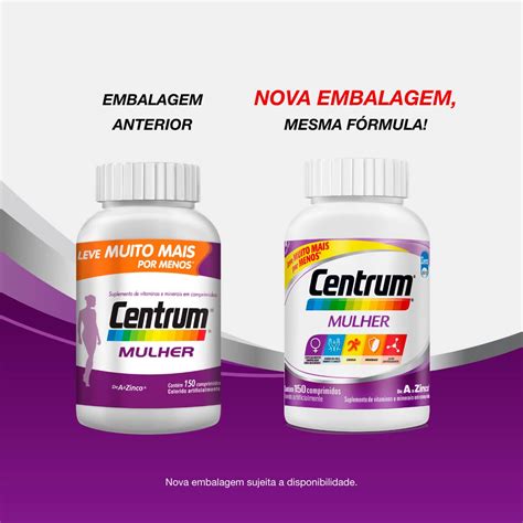 Suplemento Vitamínico Mineral Centrum Mulher 150 comprimidos