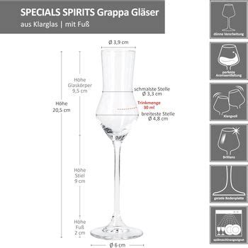 X Specials Spirits Grappa Gl Ser Ml Mit Fu Lik Rglas Schnapsgl Ser