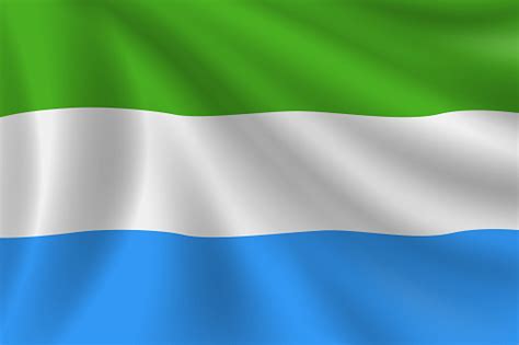 Flag Of Sierra Leone Sierra Leonean Flag Vector Flag Background Stock ...