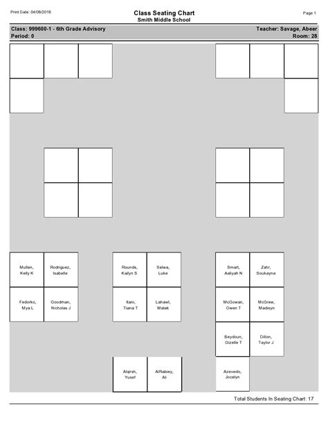 40 Perfect Classroom Seating Charts Map Templates