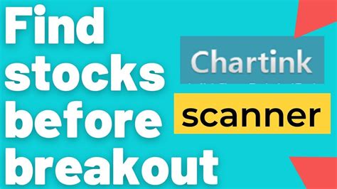 Chartink Breakout Scanner Find Stocks Before Breakout Stocks For Swing