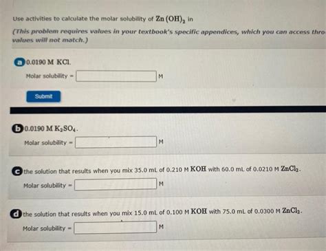 Use Activities To Calculate The Molar Solubility Of Chegg