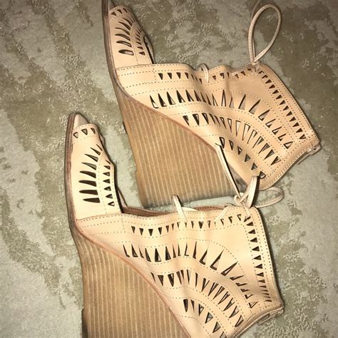 Jeffrey Campbell Nude Cut Out Wedges Gem