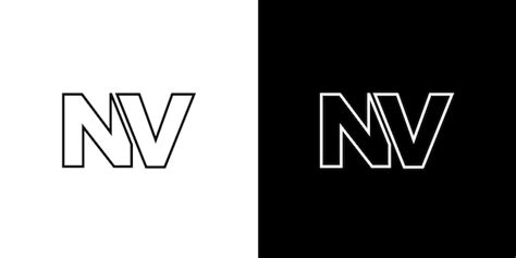 Premium Vector Letter N And V NV Logo Design Template Minimal