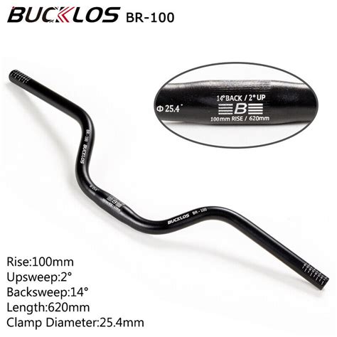 BUCKLOS 25 4mm Handlebar 620 660 720mm Aluminum MTB DH 40 60 100mm