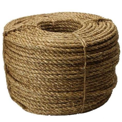 Dindayal Jute Manila Rope Length Upto 50 Meter Color Brown At