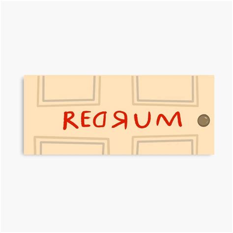 The Shining Redrum Theshining Horror Movies – Poster - Canvas Print ...