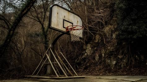 Fondo Aro De Baloncesto En El Bosque Fondo Canasta De Baloncesto Foto