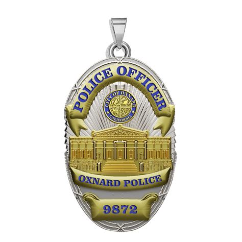 Personalized Oxnard California Police Badge with Your Rank and Number - PG101693