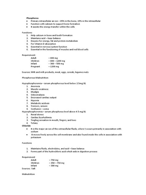 Phosphorus and Chloride | PDF