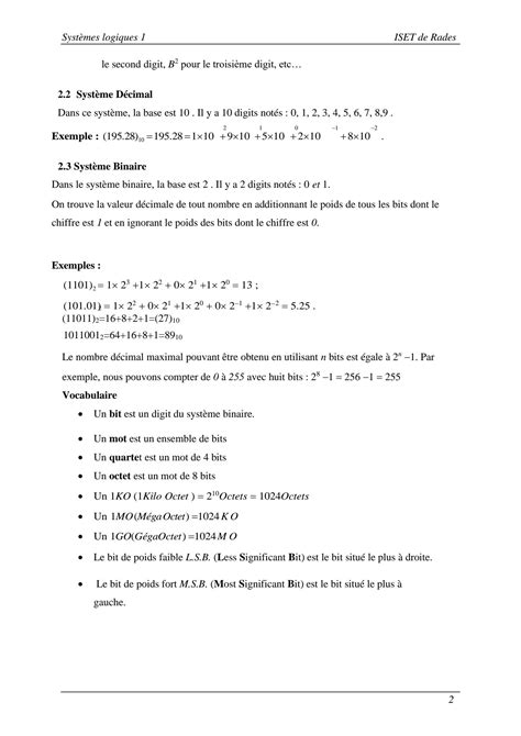 Solution Chapitre Les Syst Mes De Num Rations Et Codes Studypool