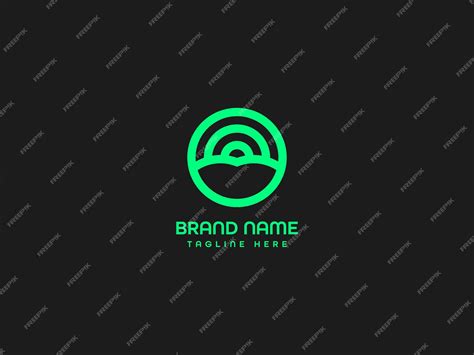 Premium Vector A Green Circle With A Mountain And A Circle Logo