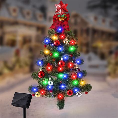 Amazon Hugsvik Pack Solar Prelit Christmas Tree Stake Lights