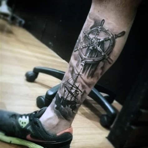 70 Ship Wheel Tattoo Designs For Men A Meaningful Voyage