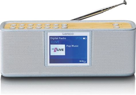 Lenco PDR 046GY Eco DAB Radio Met Bluetooth Wit Bamboe Bol