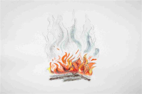 Realistic Fire Drawing at PaintingValley.com | Explore collection of Realistic Fire Drawing