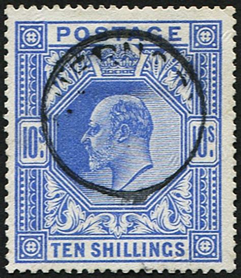 10 SG 319 3 DEEP BLUE VFU Light Guernsey C Embassy Philatelists