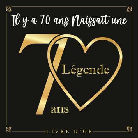 Amazon fr Livre D or 70 ans Carnet souvenir à personnaliser pour