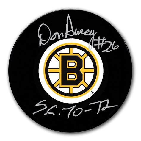 Don Awrey Boston Bruins Cup Autographed Puck Nhl Auctions