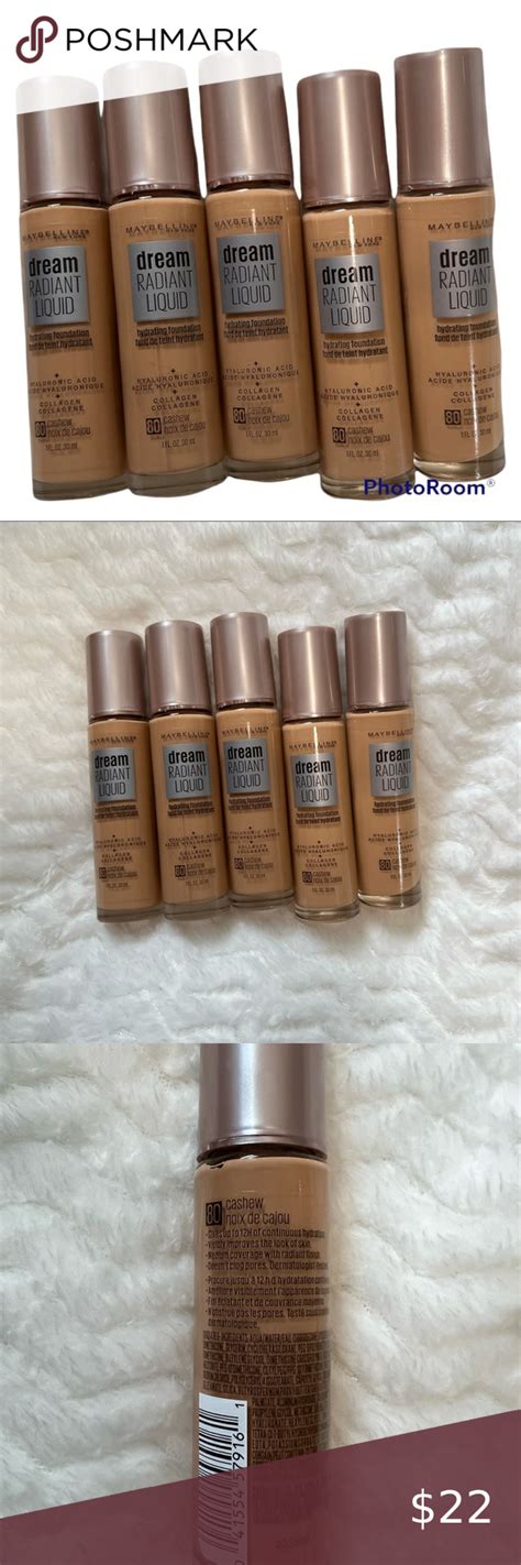 Maybelline Dream Radiant Liquid Foundation Cashew Noix De Cajou Bundl