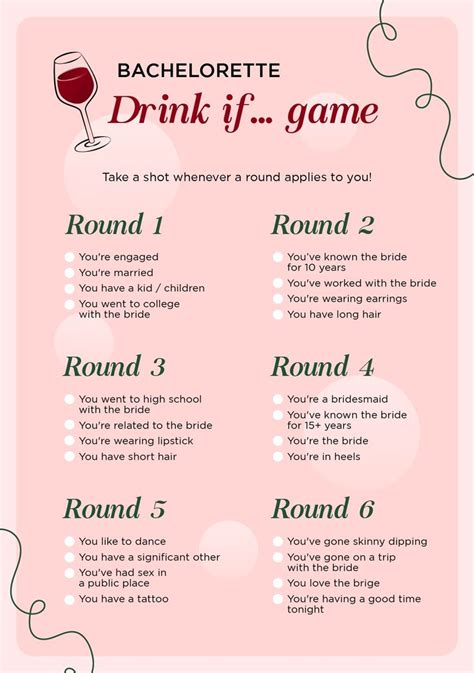 Bachelorette Party Drinking Game Wedding Bachelorette Party Awesome