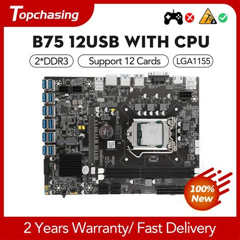 B Card Btc Mining Motherboard X Usb Pcie Lga Ddr Ram Sata