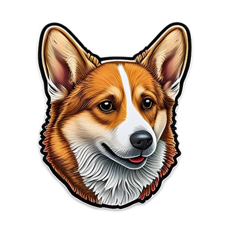 Premium Photo Cute Corgi Dog Sticker Illustration On Transparent