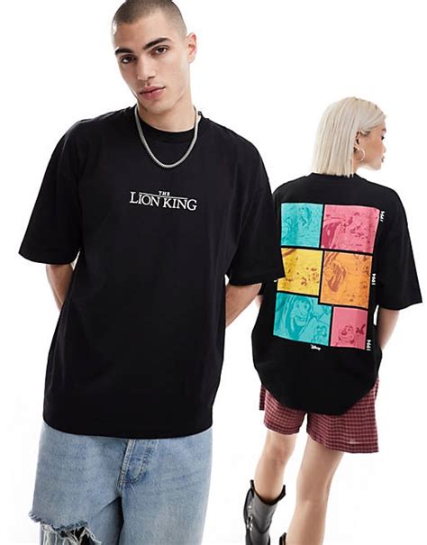 Asos Design Disney Unisex Oversized T Shirt With The Lion King Prints