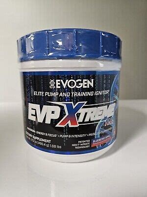 Evogen Elite EVP Xtreme N O Pre Workout Energy Focus Blueberry Apple