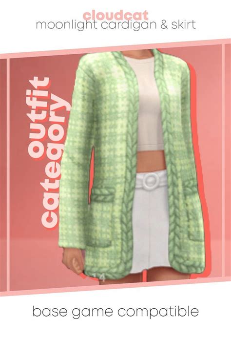 Moonlight Set Cloudcat Sims 4 Mods Clothes Mint Outfit Sims