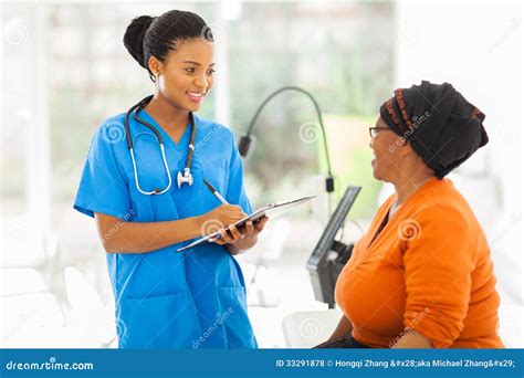 African Nurse Senior Patient Stock Photo Image Of Profession Ethnic