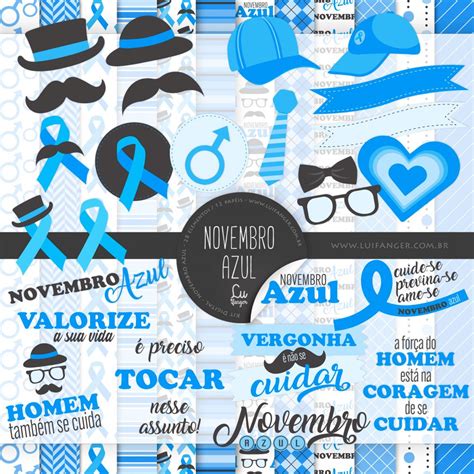 Kit Digital Novembro Azul Lu Ifanger Designer