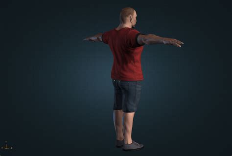 D Model Man T Pose Low Poly Character Vr Ar Low Poly Cgtrader