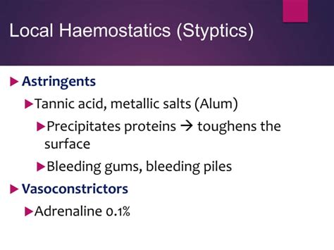 Haemostatic Agents