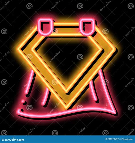 Emblema Simbolo Eroe Neon Glow Icona Illustrazione Illustrazione