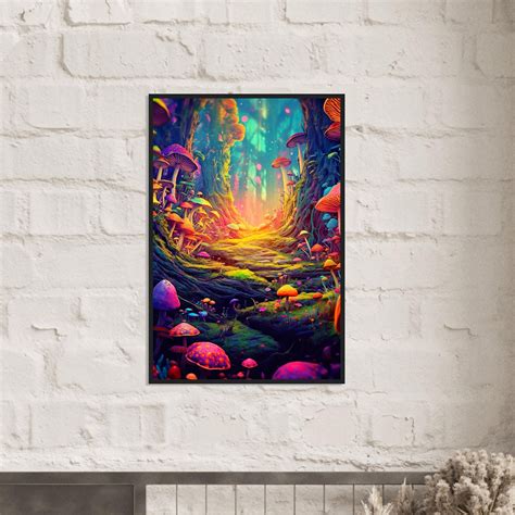 Magical Forest trippy Wall Art Psychedelic Art Retro - Etsy